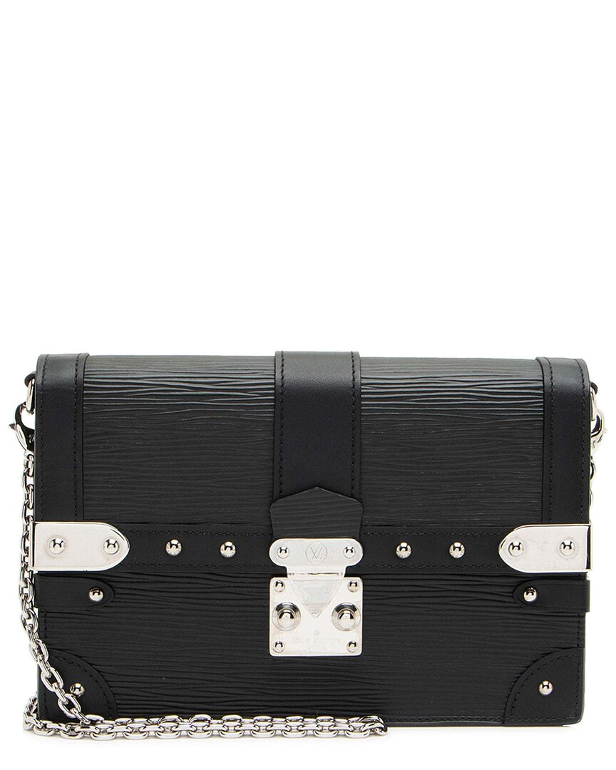 Pre-owned Louis Vuitton Black Epi Leather Trunk Chain Wallet (authentic Pre-loved)