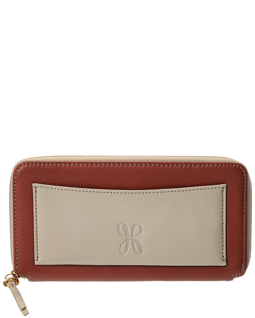 Hobo Hard Large Leather Wallet In Multi