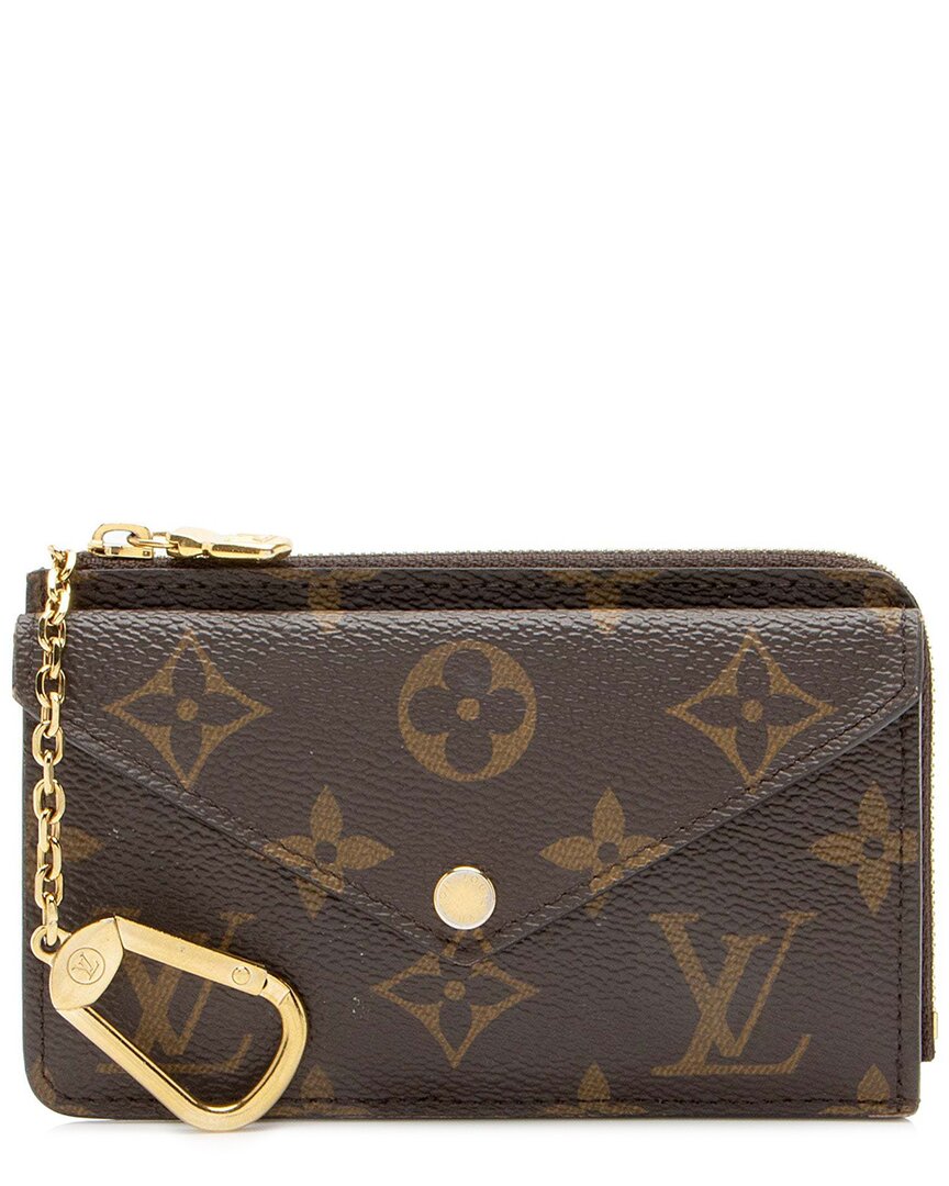 Pre-owned Louis Vuitton Black Monogram Canvas Recto Verso Card Holder (authentic Pre-  Loved)