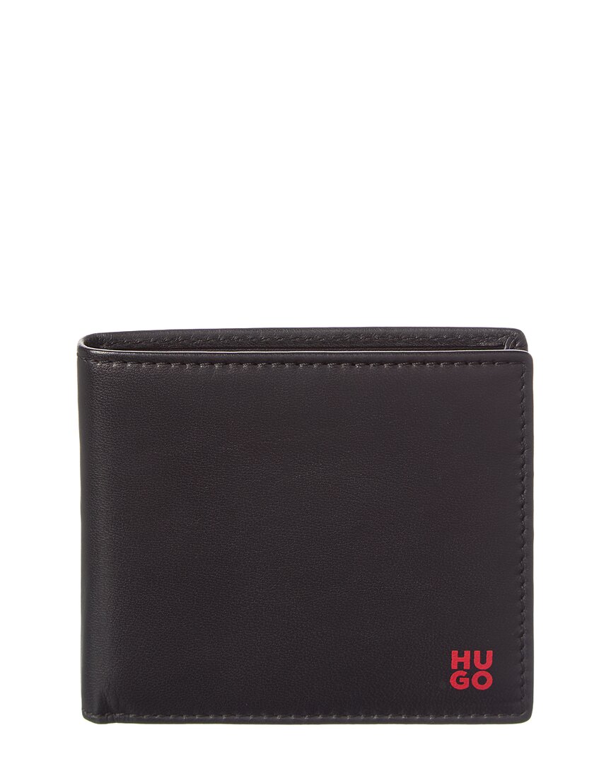 Hugo Boss Tibby Leather Wallet In Black