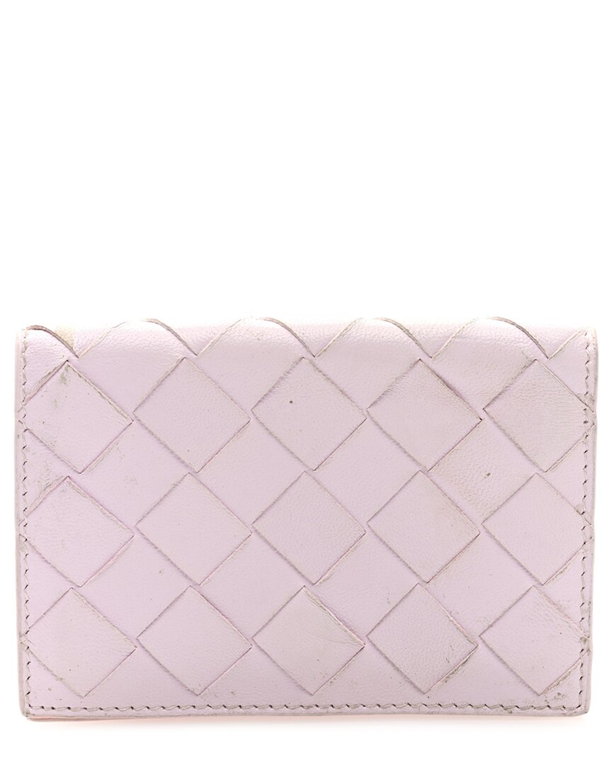 Bottega Veneta Pink Intrecciato Card Holder (authentic Pre-loved)