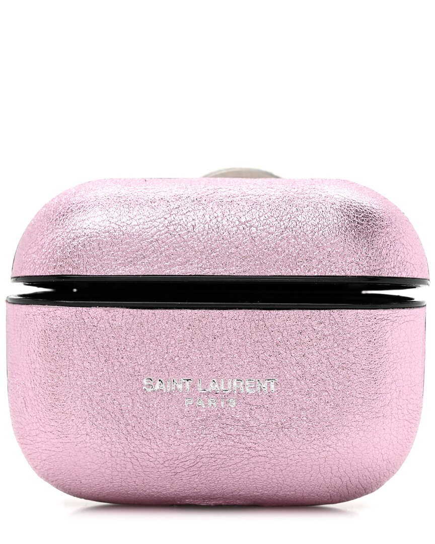 Saint Laurent New Azalea Calfskin Leather Paris Airpods Pro Holder (authentic  Pre-loved)