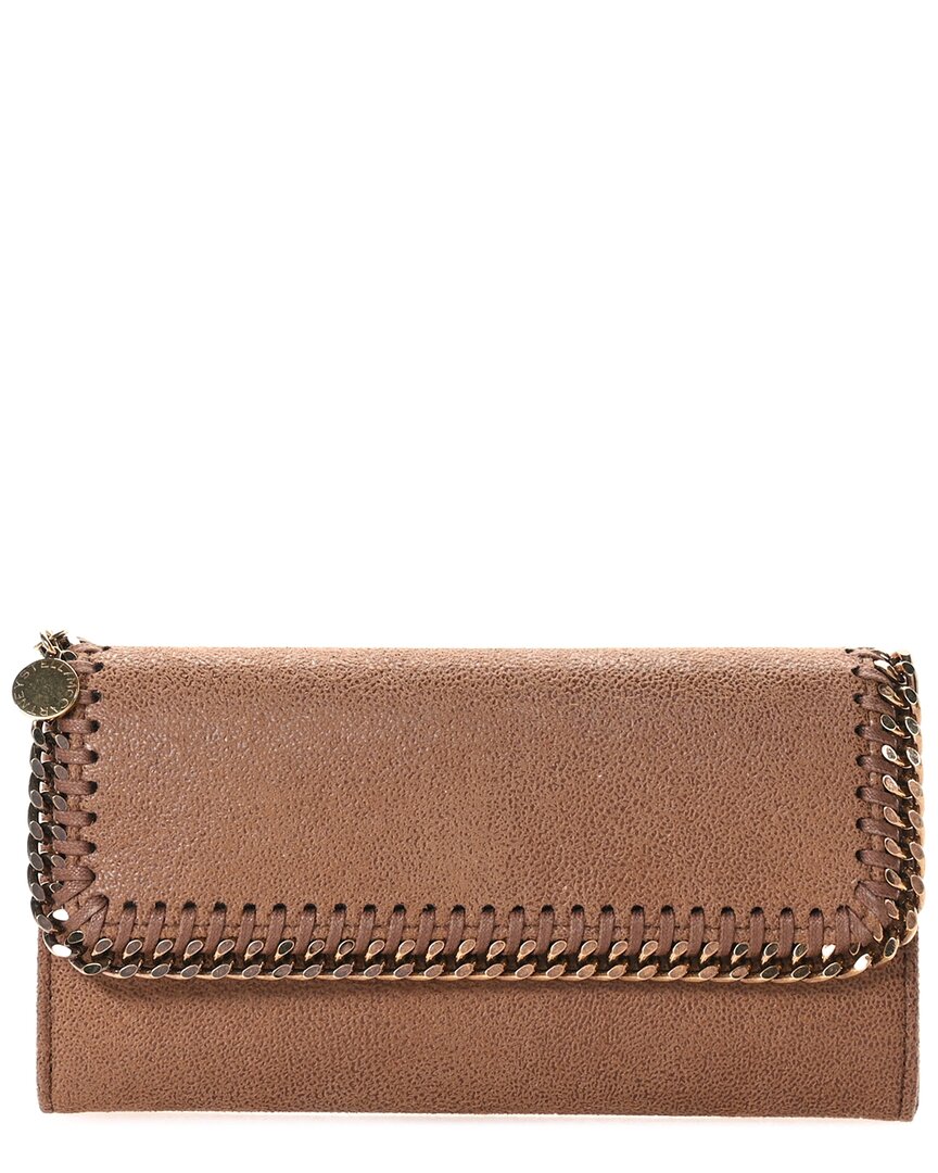 Stella Mccartney Brown Faux Leather Falabella Flap Wallet (authentic Pre-  Loved)