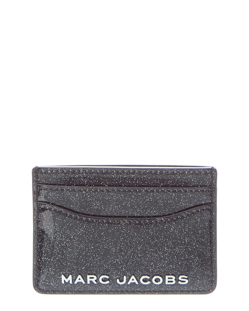 Marc Jacobs Glitter Trademarc Card Case In Black
