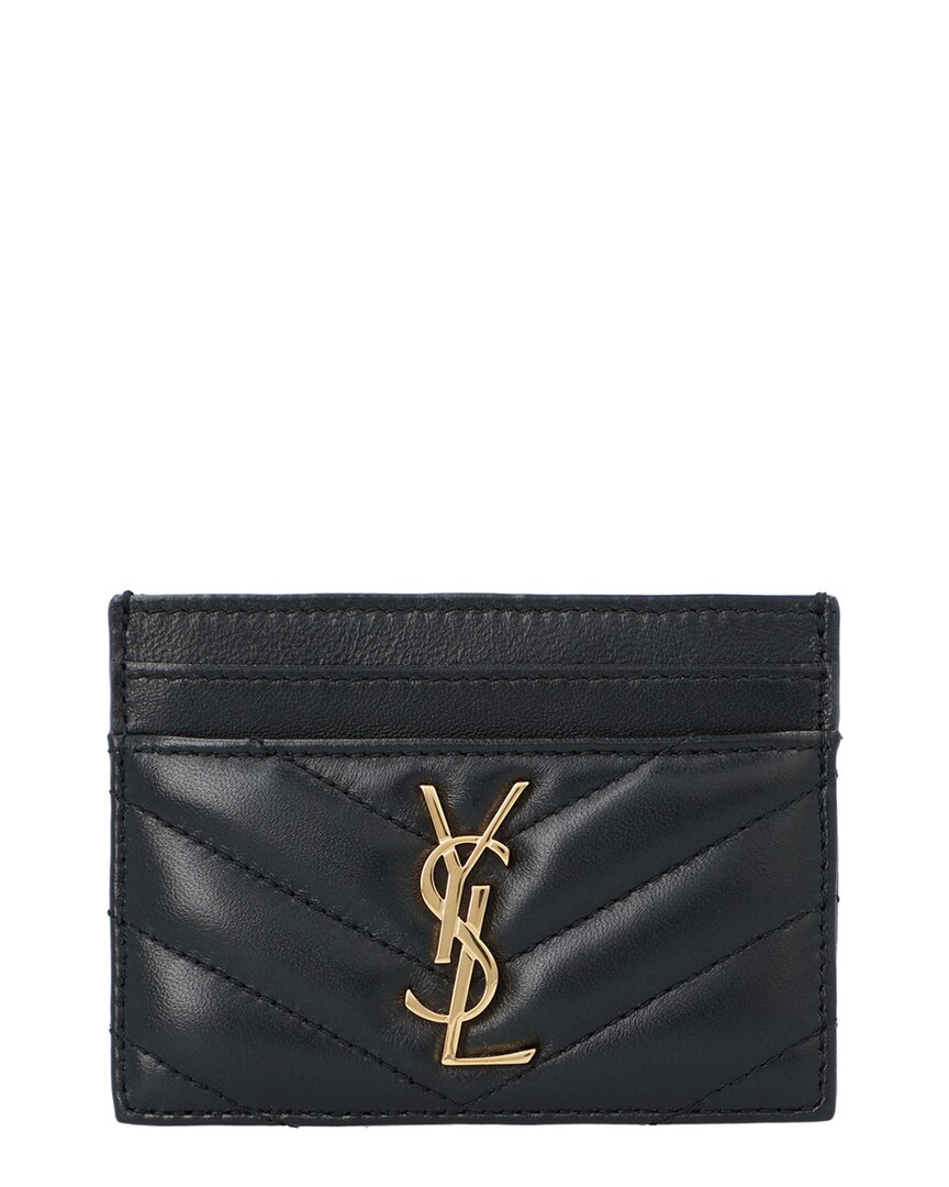 Saint Laurent Leather Cassandre Matelassé© Card Case
