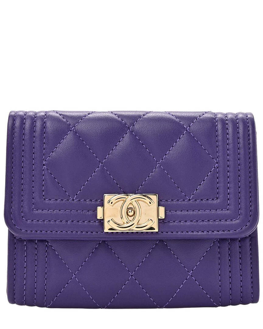 Pre-owned Chanel Flap Leather Card Holder