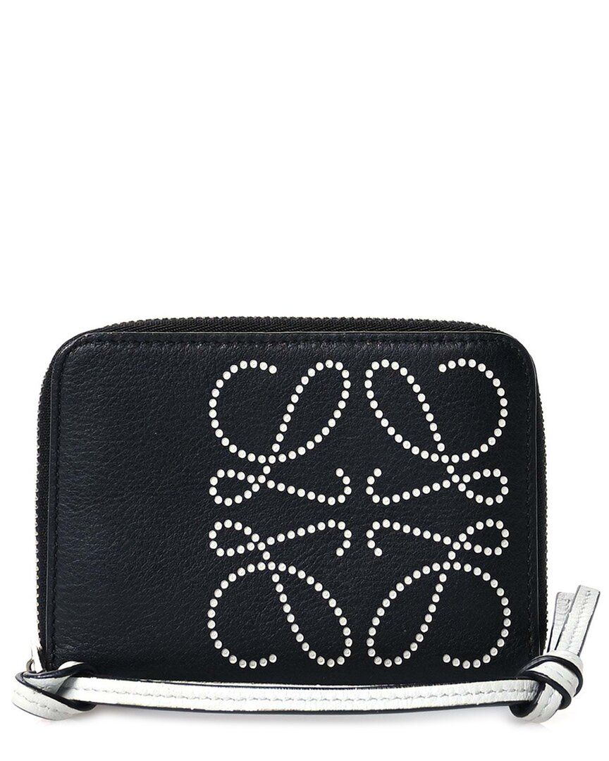 Loewe Black Calfskin Debossed Leather Anagram Card Holder (authentic Pre-  Loved)