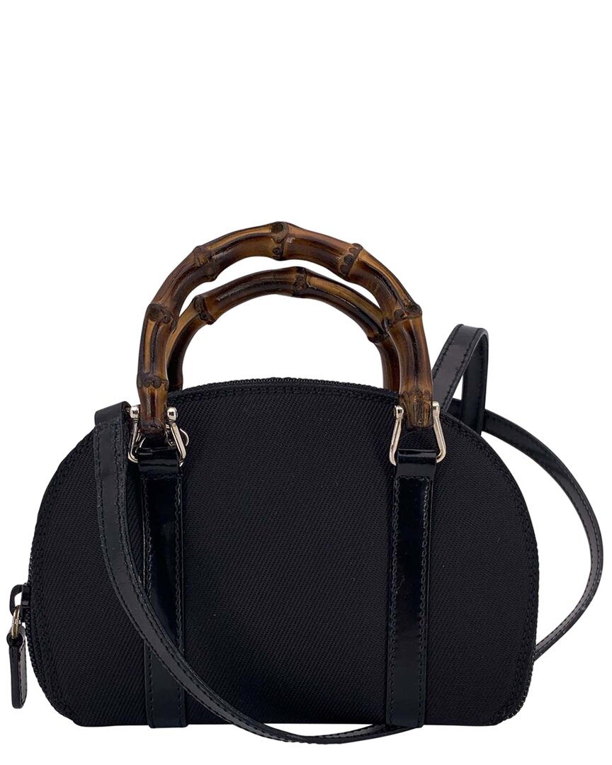 Gucci Black Cotton Bamboo Wallet (authentic Pre-loved)