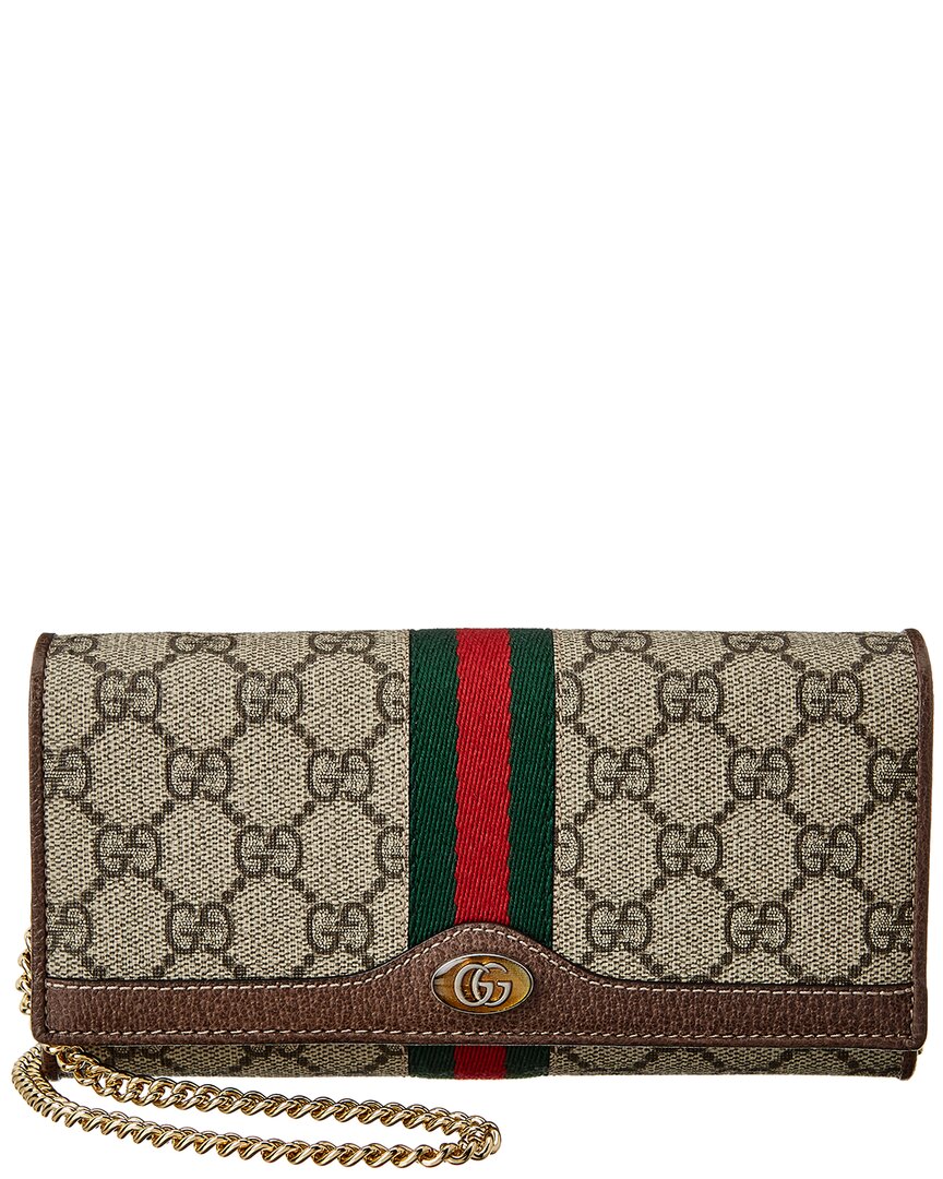 Gucci Ophidia Gg Supreme Canvas & Leather Wallet On Chain Women&#39;s | eBay