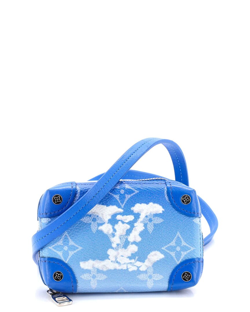 Pre-owned Louis Vuitton Soft Trunk Necklace Wallet Limited Edition Monogram Clouds (authentic Pre-loved)