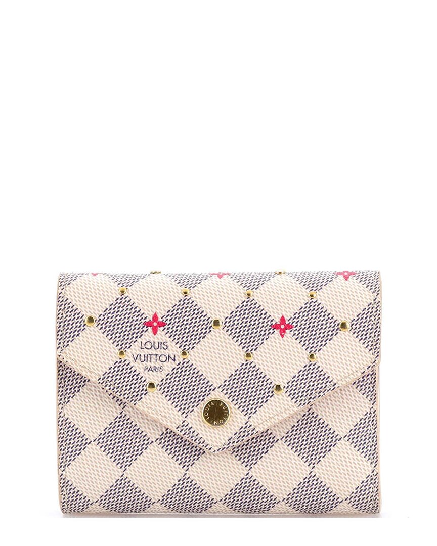 Click to view more detailed imagery on our partner's website Pre-owned Louis Vuitton Victorine Wallet Flower Printed Studded Damier (authentic Pre-loved)