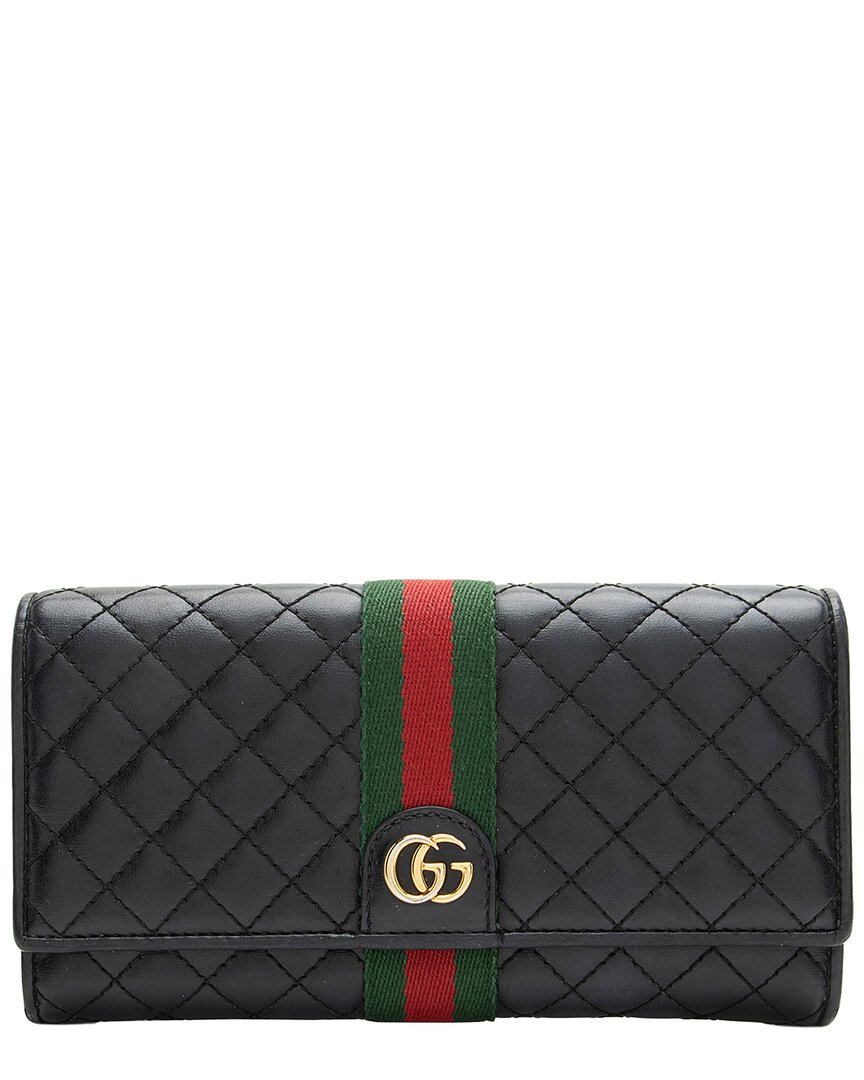 Gucci Black Nylon & Quilted Leather Trapuntata Continental Wallet (authentic  Pre-loved)