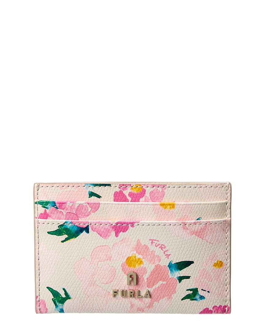 Furla Camelia Small Leather Card Case In White | ModeSens