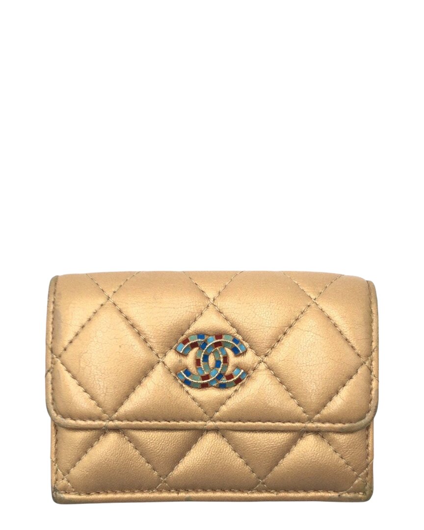 Chanel Matelassé Leather Tri-fold Wallet (authentic Pre-loved)