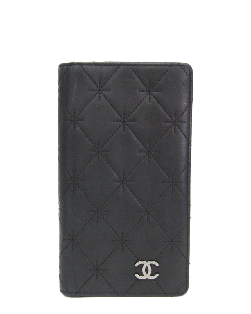 Chanel Black Leather Bi-fold Wallet (authentic Pre-loved)