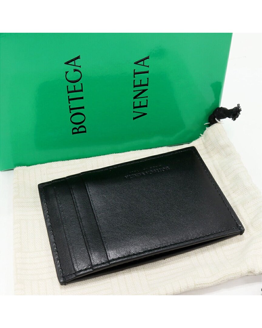 Bottega Veneta Calf Card Case Black (authentic Pre-loved)