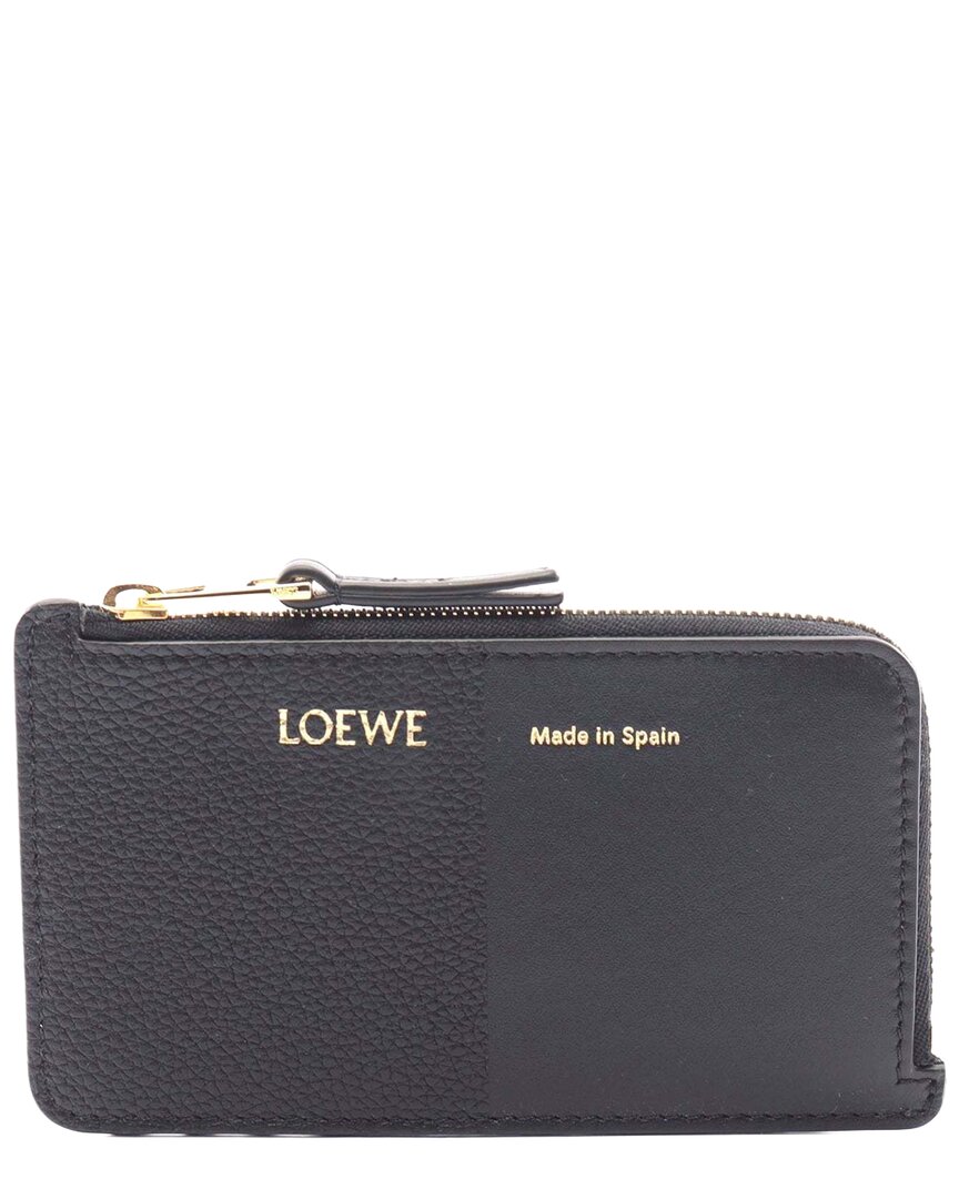 Loewe Duet Card Case (authentic Pre-loved) In Black