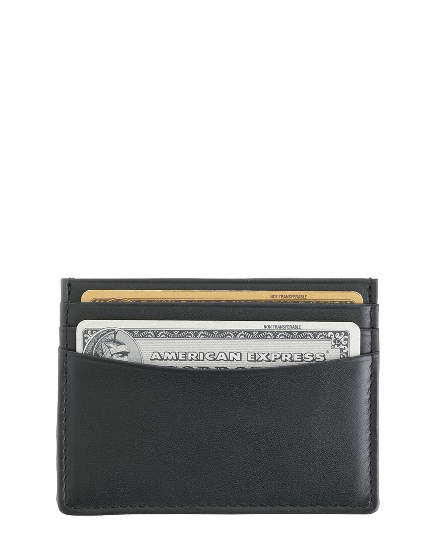 Royce New York Leather Rfid Blocking Credit Card Id Case In Black