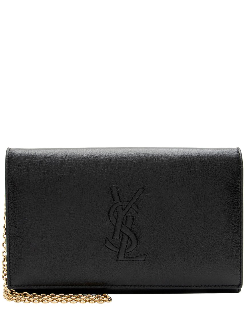 Saint Laurent Black Leather Belle De Jour Chain Wallet (authentic Pre-loved)