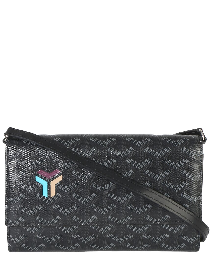 Pre-owned Goyard Black Canvas Ine Canvas Varenne Limited Continental Wallet  (authentic Pre-loved)