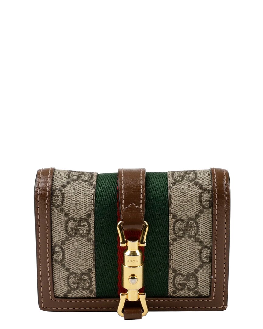 Gucci Jackie Card Case Wallet (authentic Pre-loved) In Multi