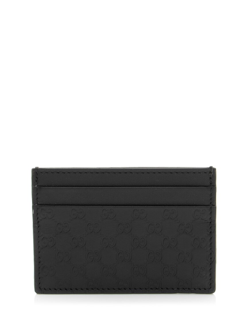Gucci Black Leather Signature Card Case (authentic Pre-loved)