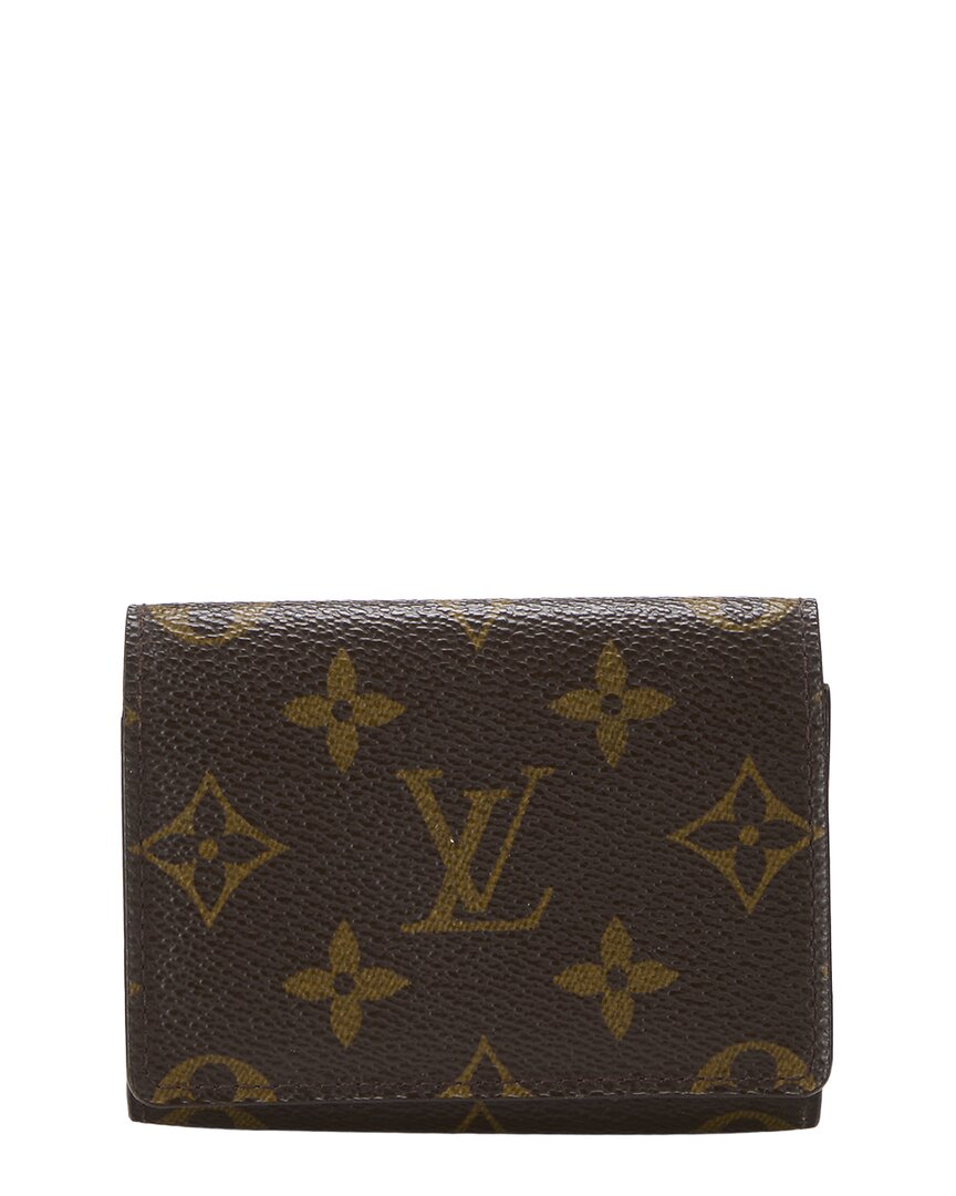 Pre-owned Louis Vuitton Brown Monogram Coated Canvas Business Card Holder (authentic  Pre-loved)