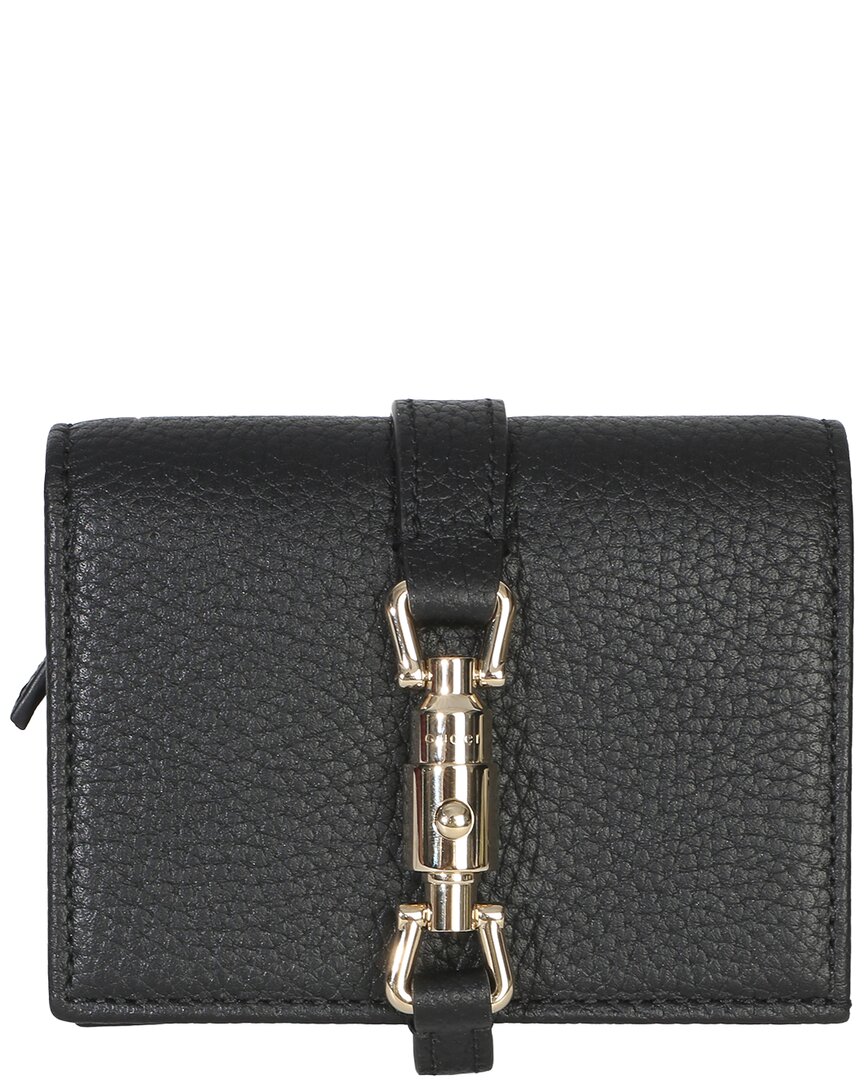 Pre-owned Gucci Black Calfskin Jackie 1961 Mini Wallet (authentic Pre-loved)