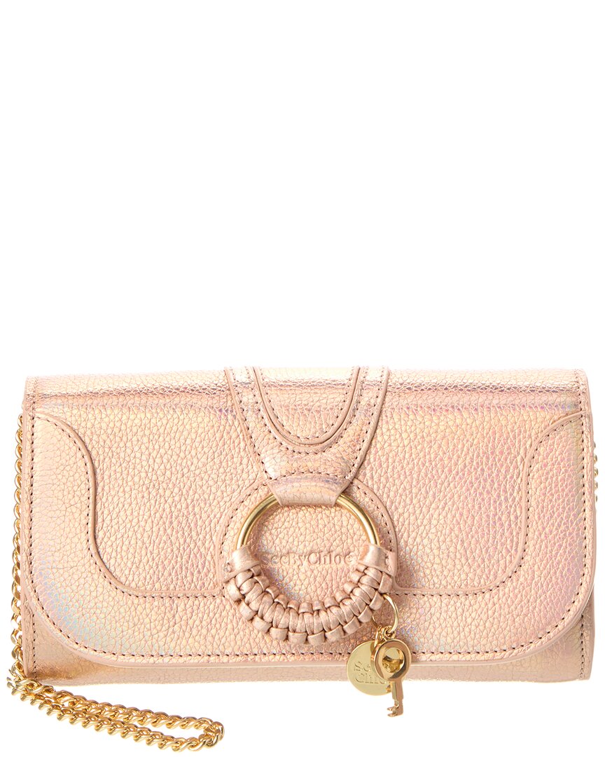 SEE BY CHLOÉ SEE BY CHLOE HANA LEATHER WALLET ON CHAIN
