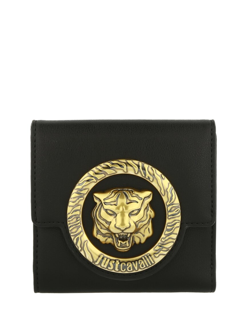 Shop Just Cavalli Logo-embossed Wallet In Black