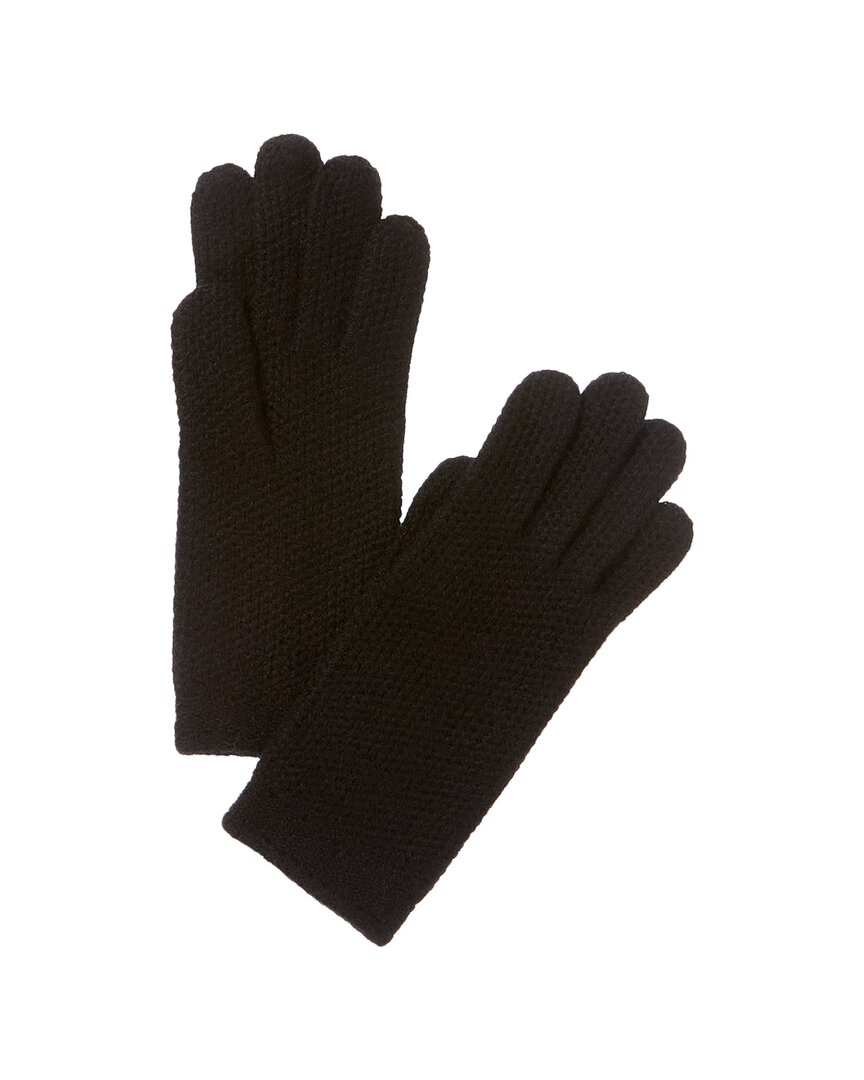 Phenix Cashmere Knit Gloves In Black