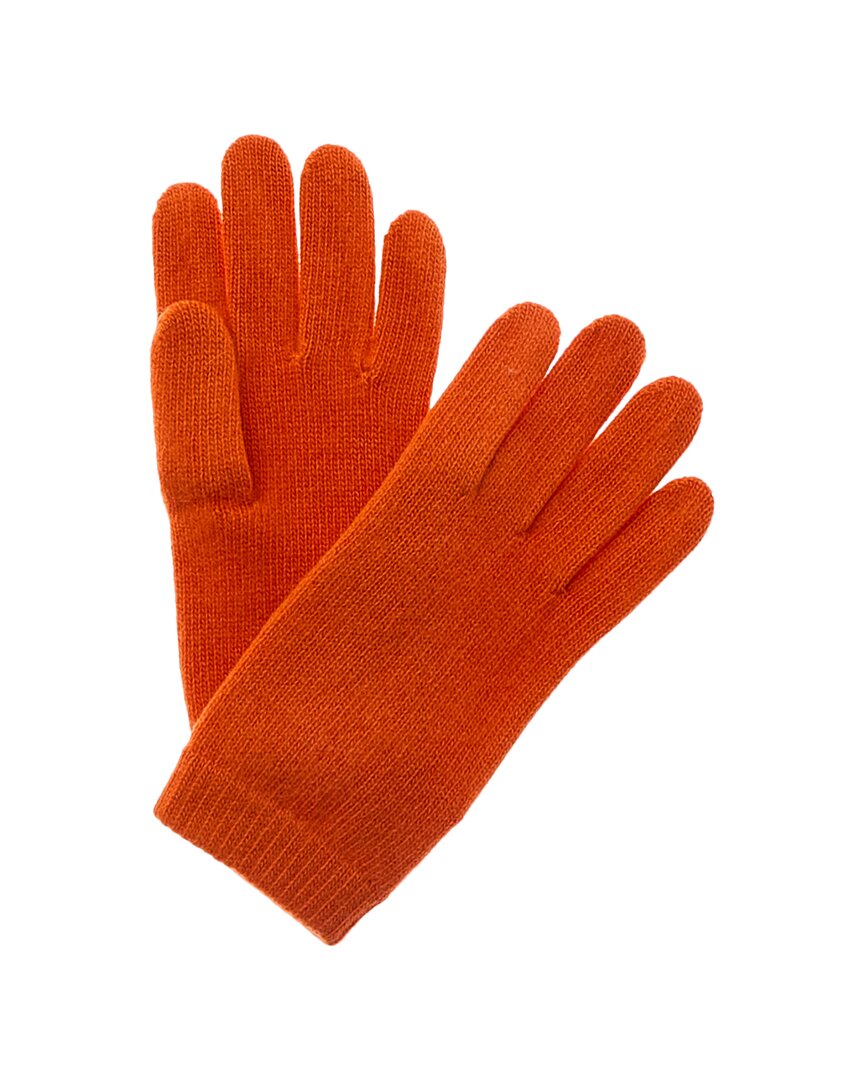 Portolano Cashmere Gloves In Orange