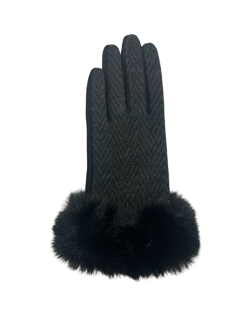Marcus Adler Chevron Gloves In Black
