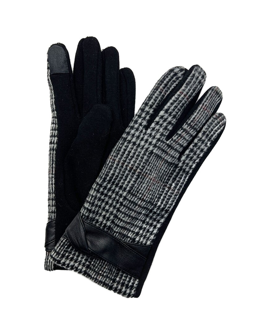 Marcus Adler Women's Plaid Jersey Touchscreen Glove In Black