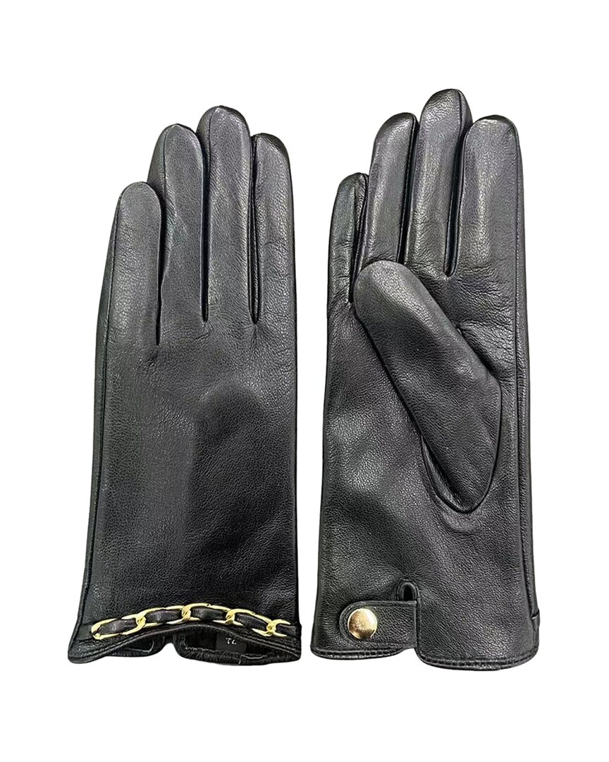 Marcus Adler Leather Gloves In Black