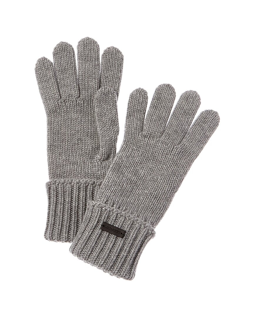 Saint Laurent Cashmere Gloves In Grey