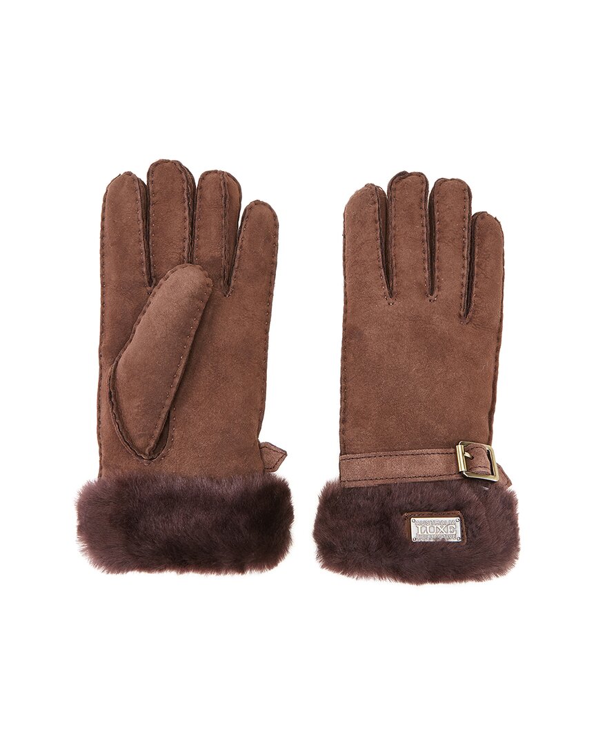 Australia Lux E Collective Sheepskin Gloves In Brown