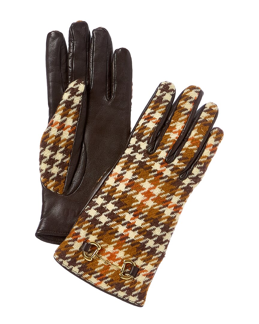 Gucci Horsebit Cashmere-lined Leather In Brown