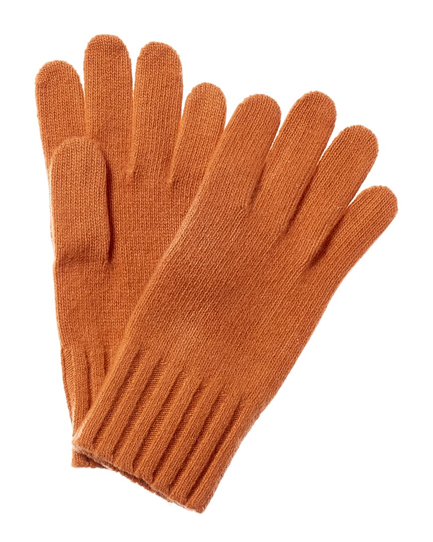 Portolano Cashmere Gloves In Orange