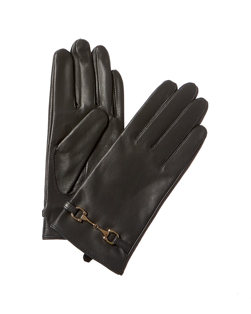 Phenix Horsebit Cashmere-lined Leather Gloves