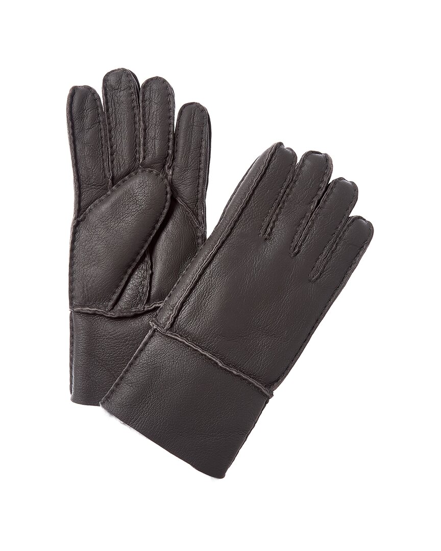 Surell Accessories Shearling-lined Tech Gloves In Gray