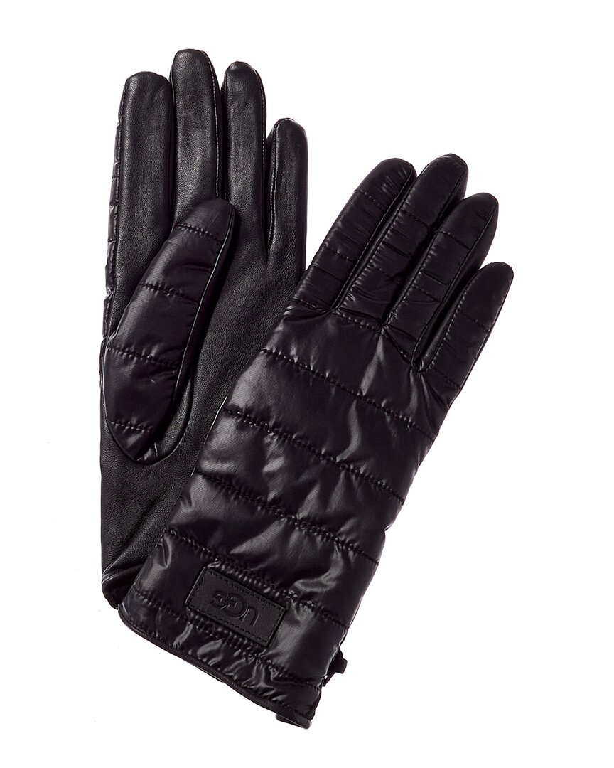 Ugg All Weather Quilted Gloves In Black