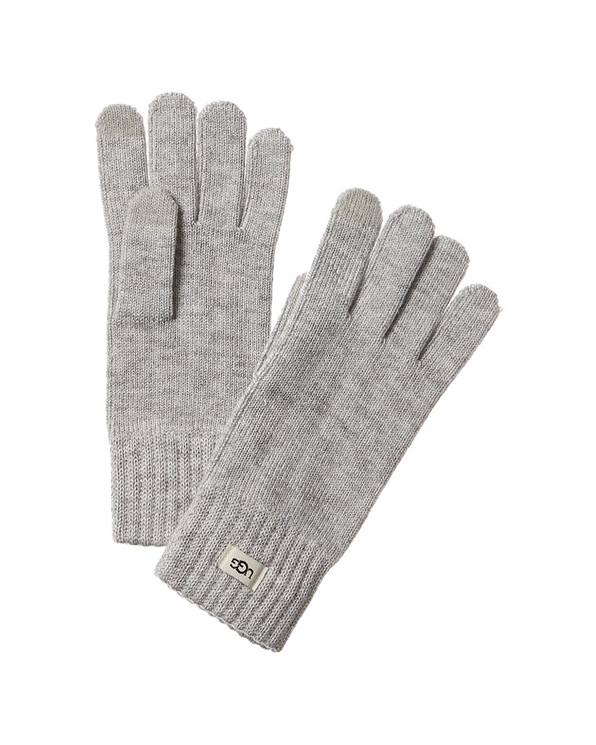 UGG Cozy Knit Flip Wool-blend Mittens in Gray