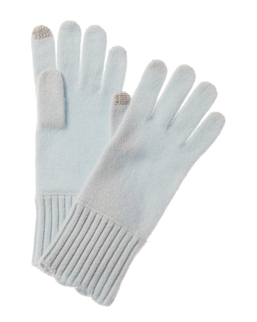 Shop Hannah Rose Bow Trim Cashmere Gloves In Grey