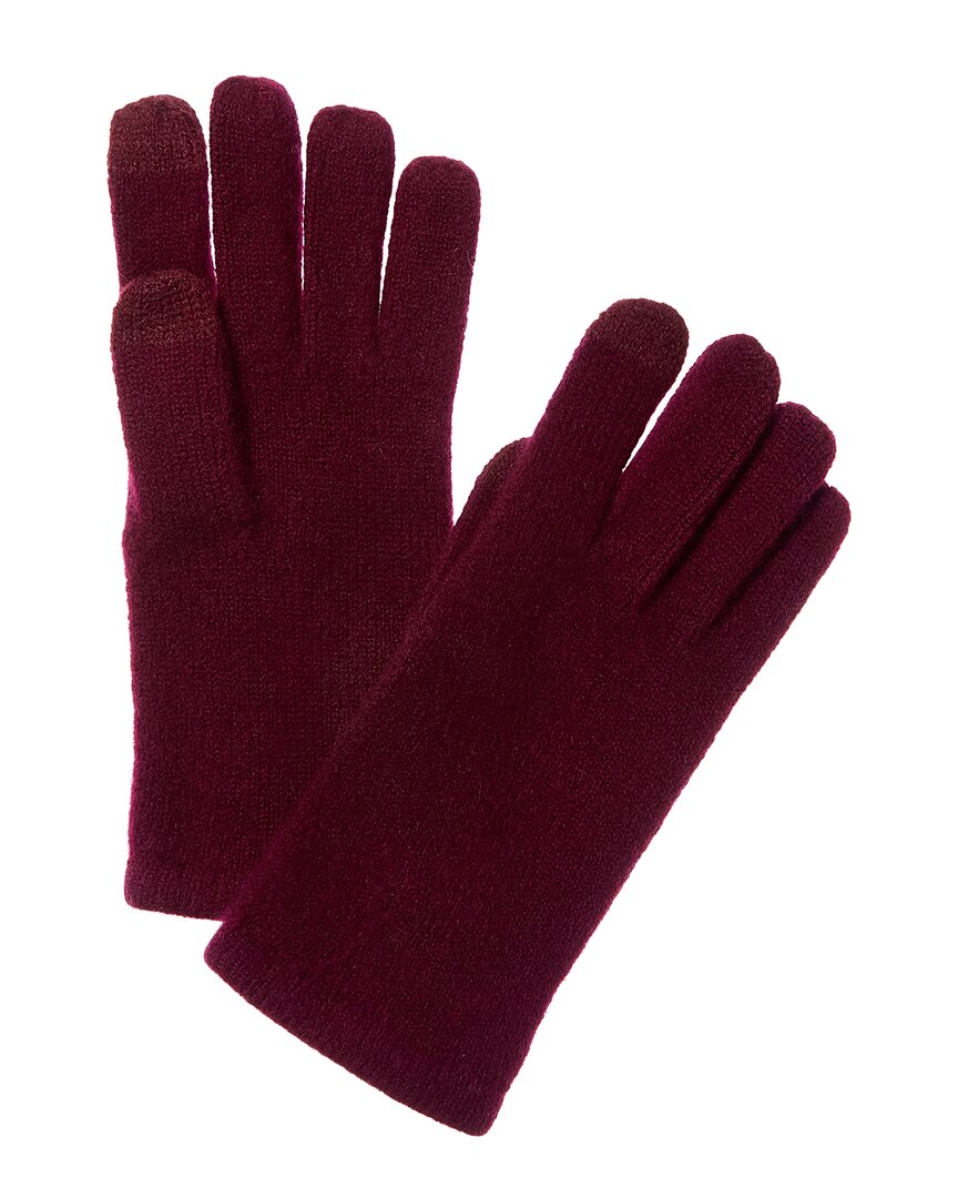 Sofia Cashmere Sofiacashmere Touch Screen Cashmere Glove In Burgundy