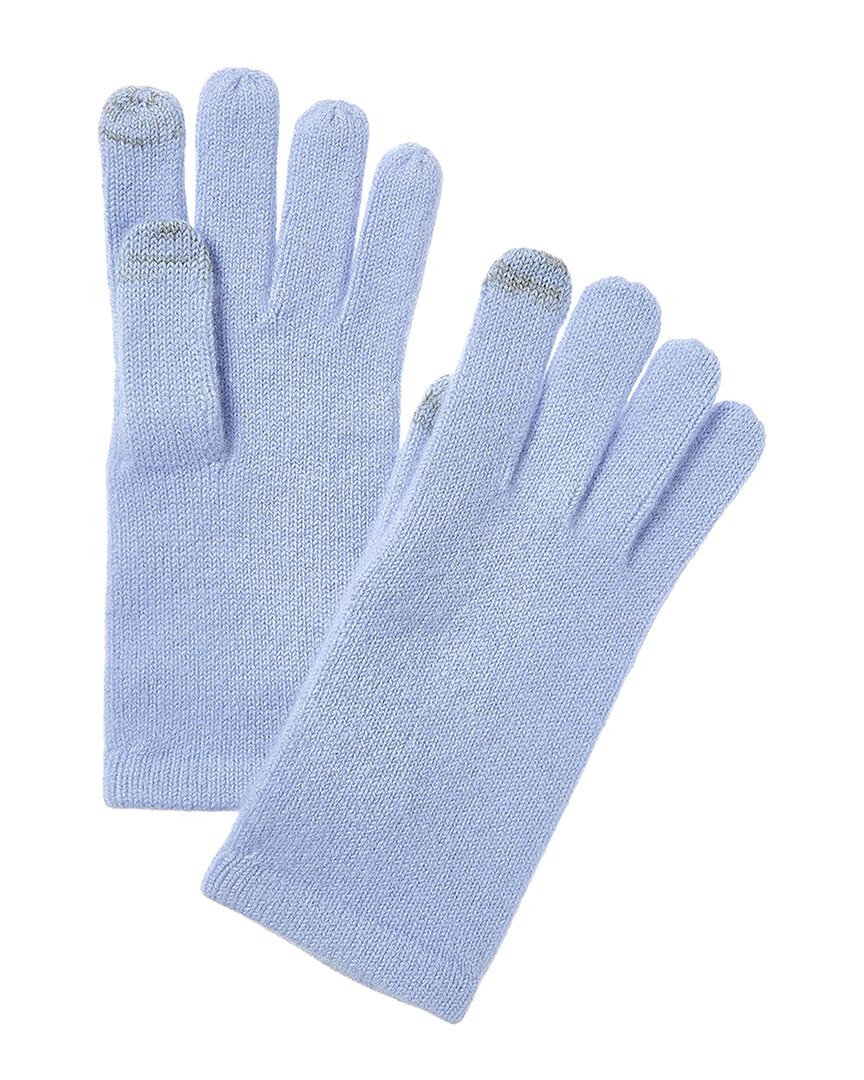 Sofia Cashmere Sofiacashmere Touch Screen Cashmere Glove In Blue