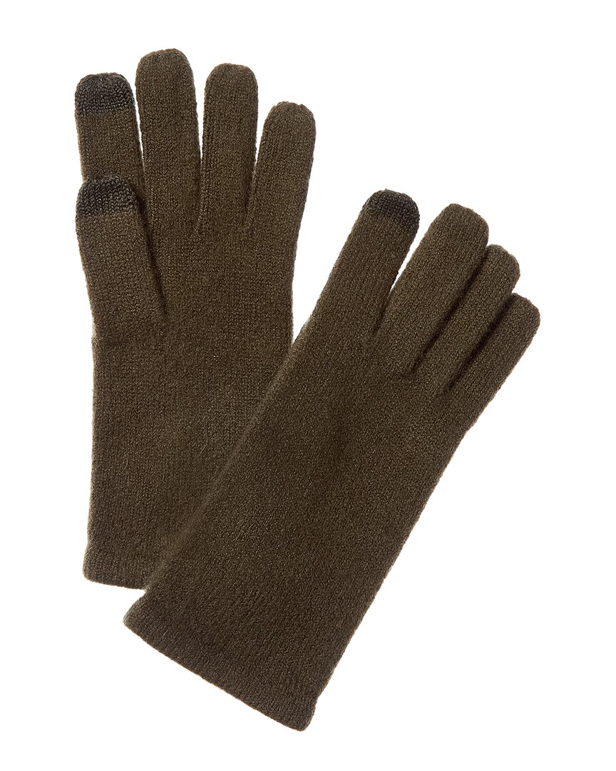 Sofia Cashmere Sofiacashmere Touch Screen Cashmere Glove In Brown