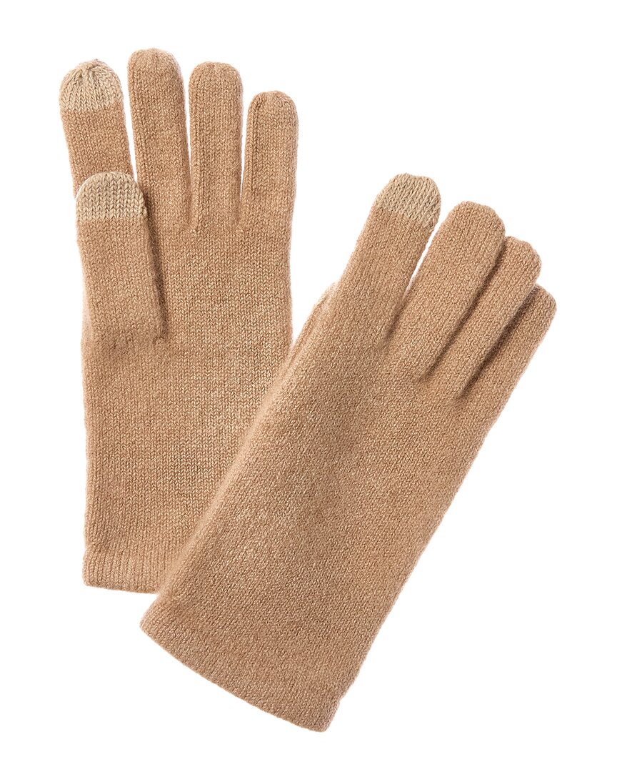 Sofia Cashmere Sofiacashmere Touch Screen Cashmere Glove In Brown