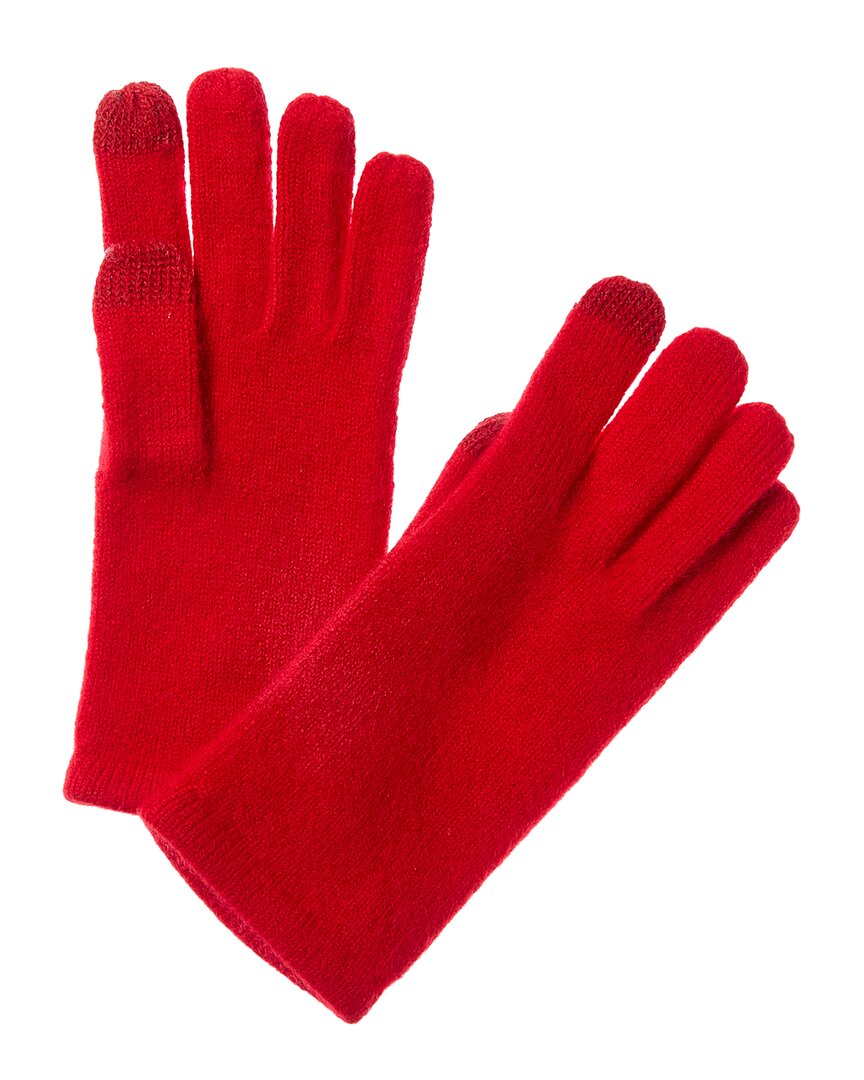 Sofia Cashmere Sofiacashmere Touch Screen Cashmere Glove In Red