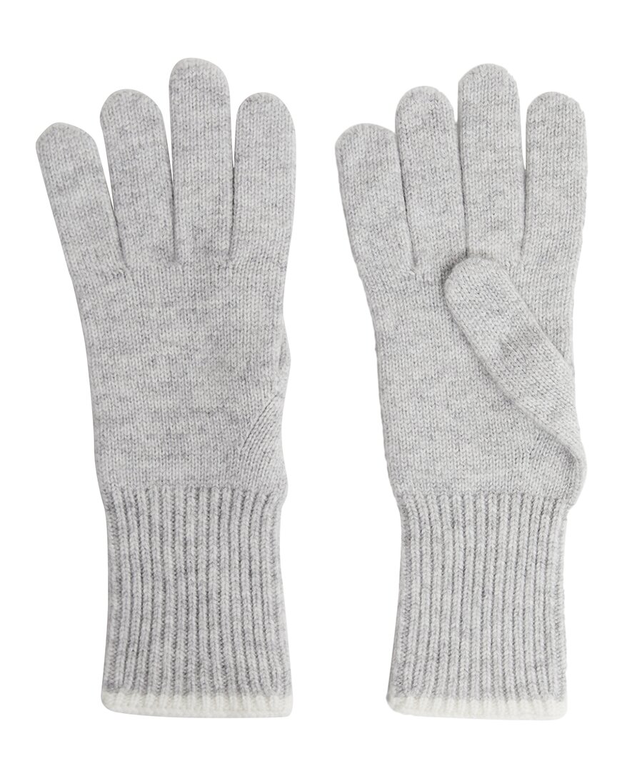 Reiss Hazel Colourblock Tipping Wool-blend Glove In Gray